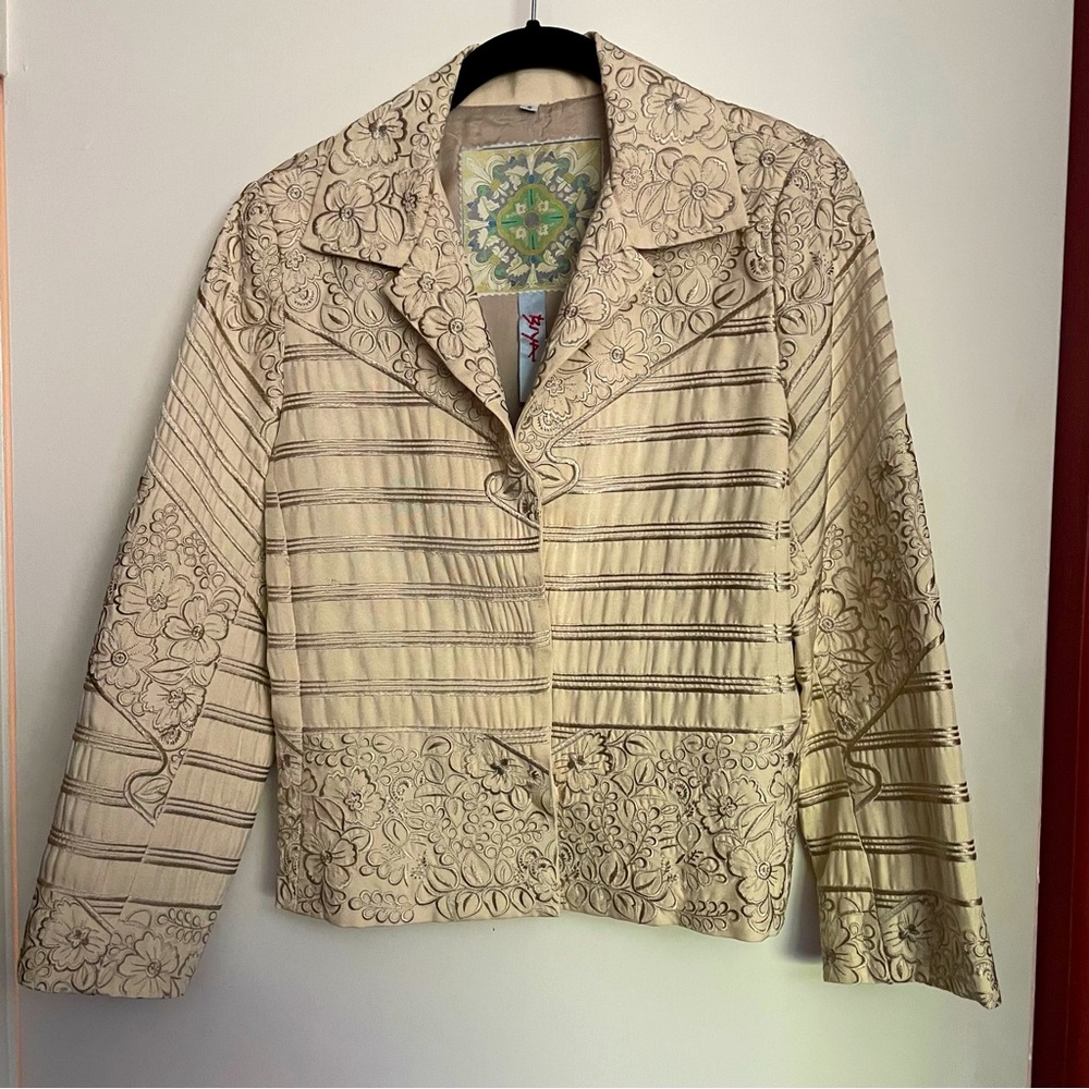 Johnny Was Biya Embroidered Jacket